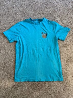 American Eagle Outfitters Turquoise Coconut Shark Short-Sleeve Graphic Tee